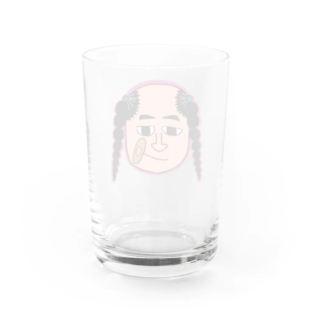 シュールな毎日の絆創膏おじさん Water Glass :back