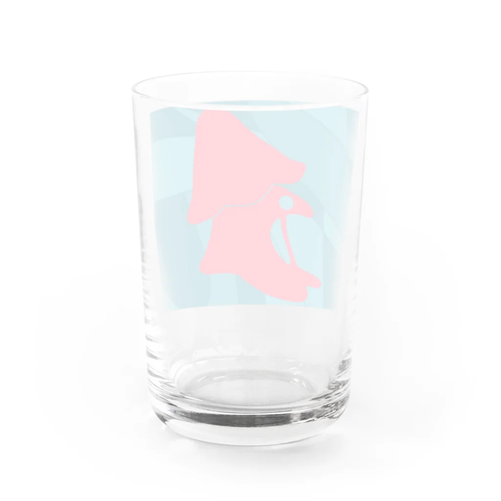 高橋わたがしのわたがしデザイン（青・赤） Water Glass :back