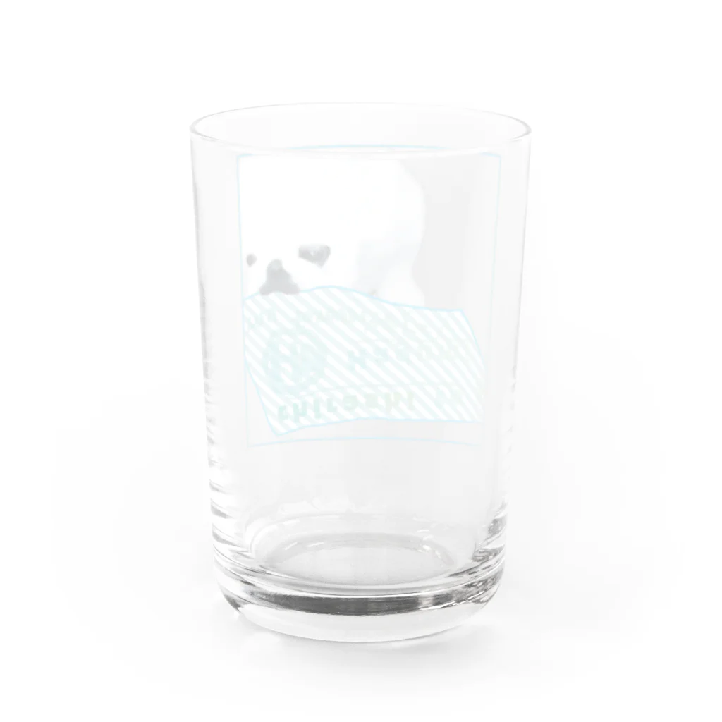 Hagumi-clubのちらし寿司を運ぶペキニーズ Water Glass :back