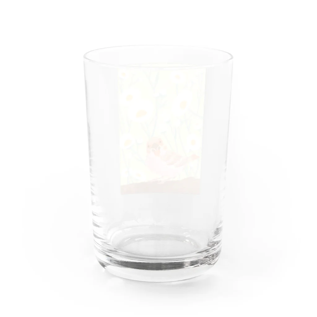  はらだかおり |  Kaori Haradaのお花とスズメさん Water Glass :back