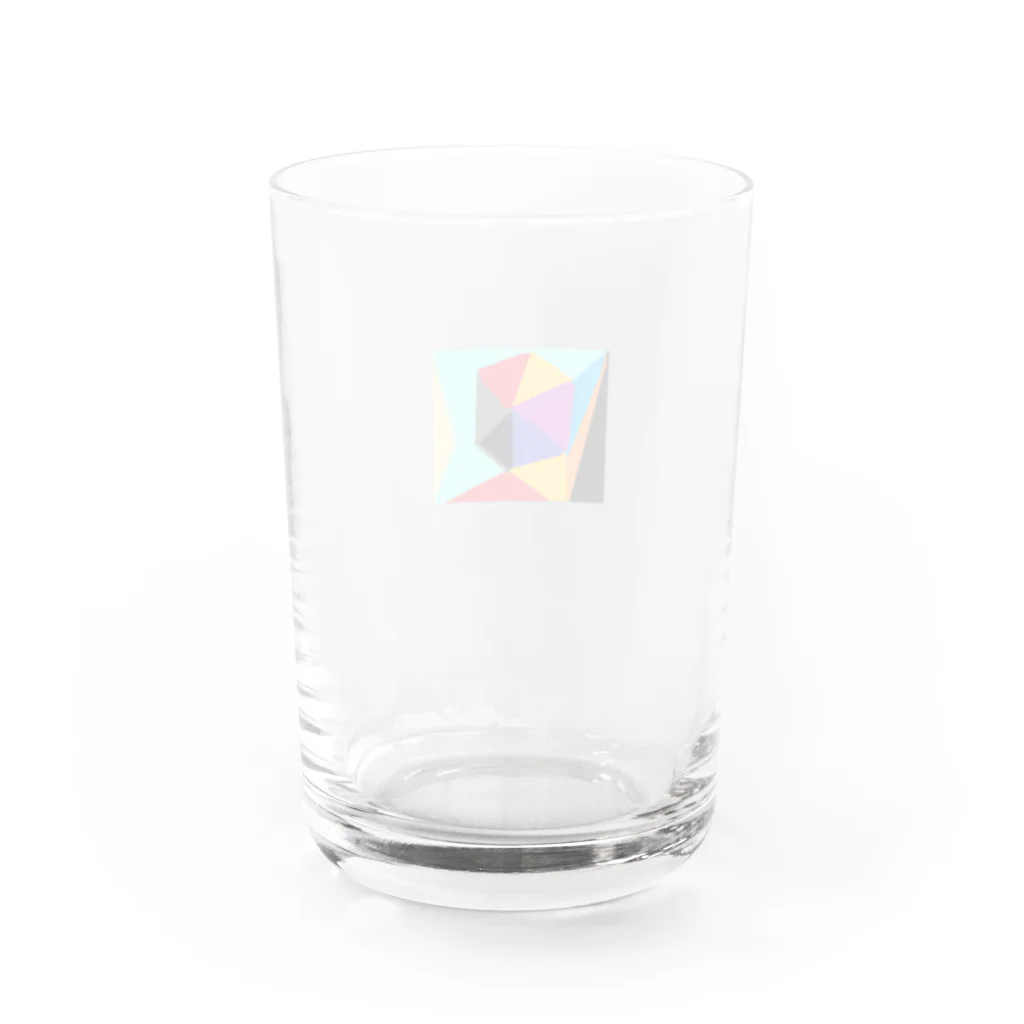 かにさんの立体の四角 Water Glass :back