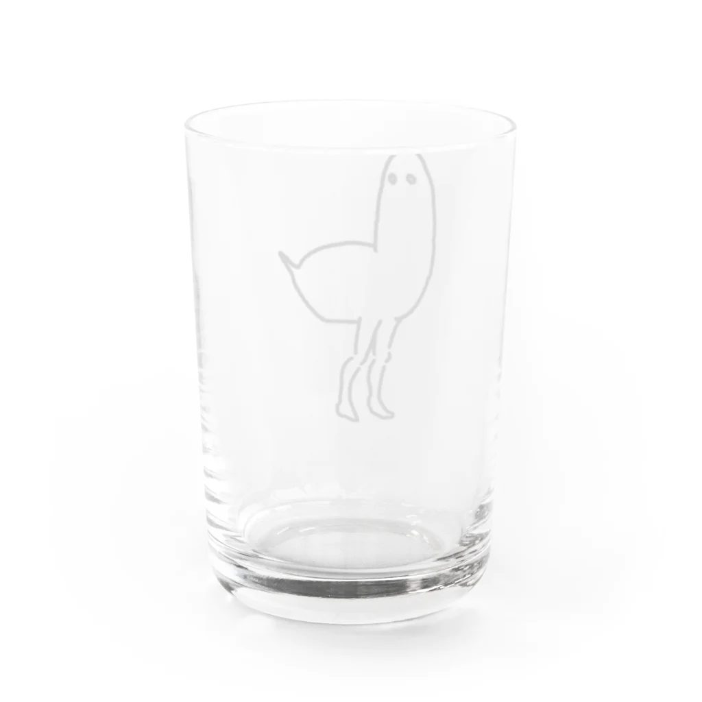 MAUMEEの人間の足がはえた鳥 Water Glass :back