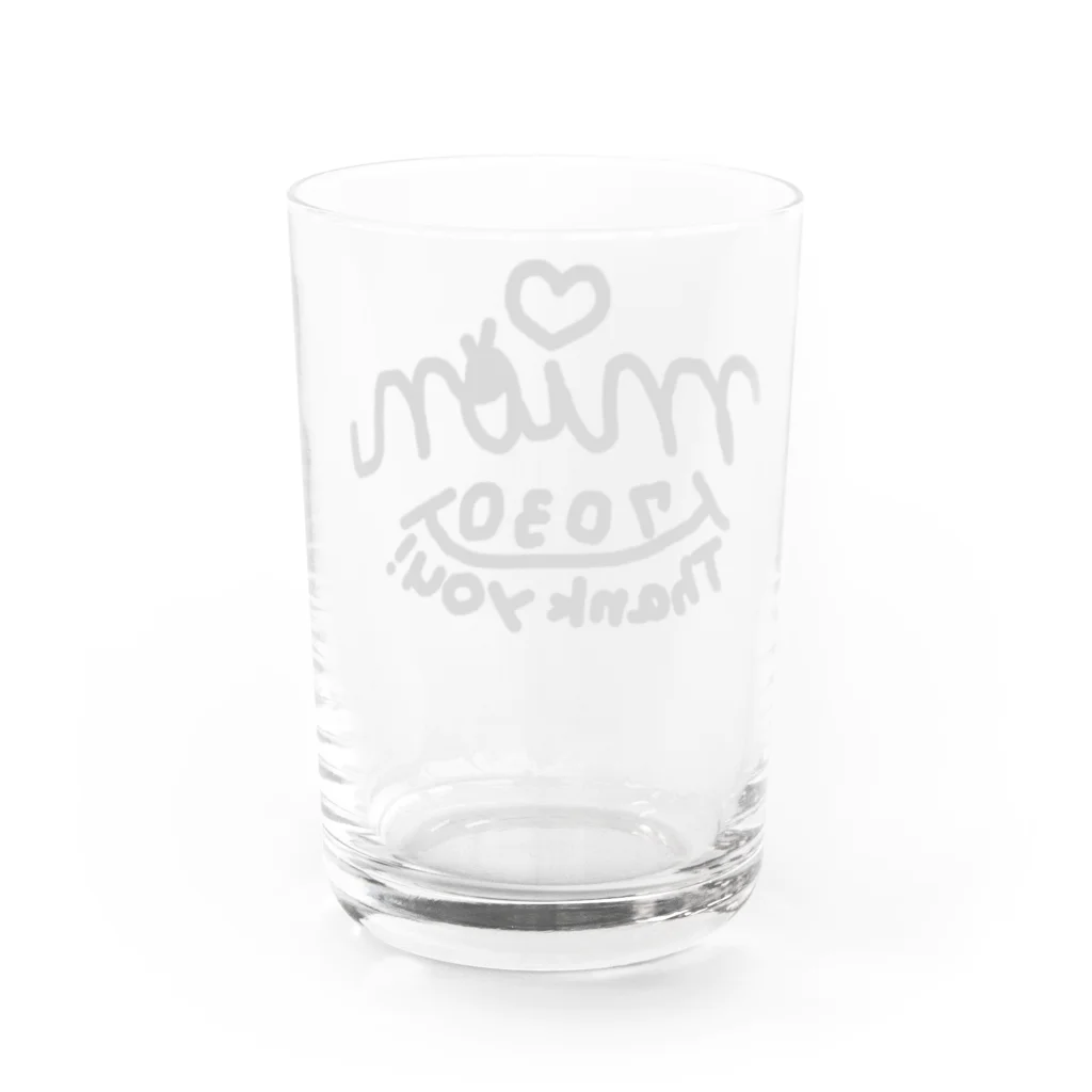 7030ナオミオ百貨のmionサイン柄グッズ Water Glass :back