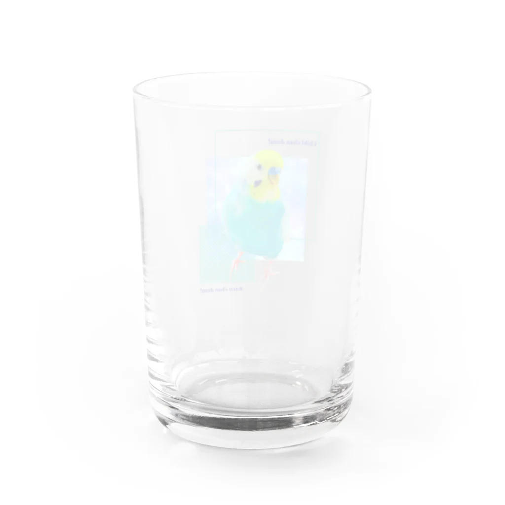 むーむー小屋のちびちゃんです！セリフ付きパステルカラー背景 Water Glass :back