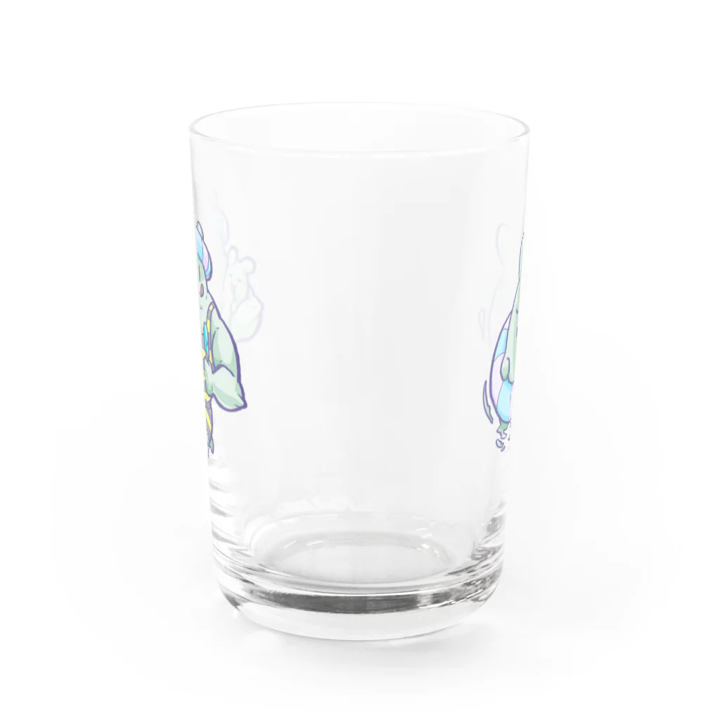 syaaan goodsのぷかぷかマサル兄弟 Water Glass :back