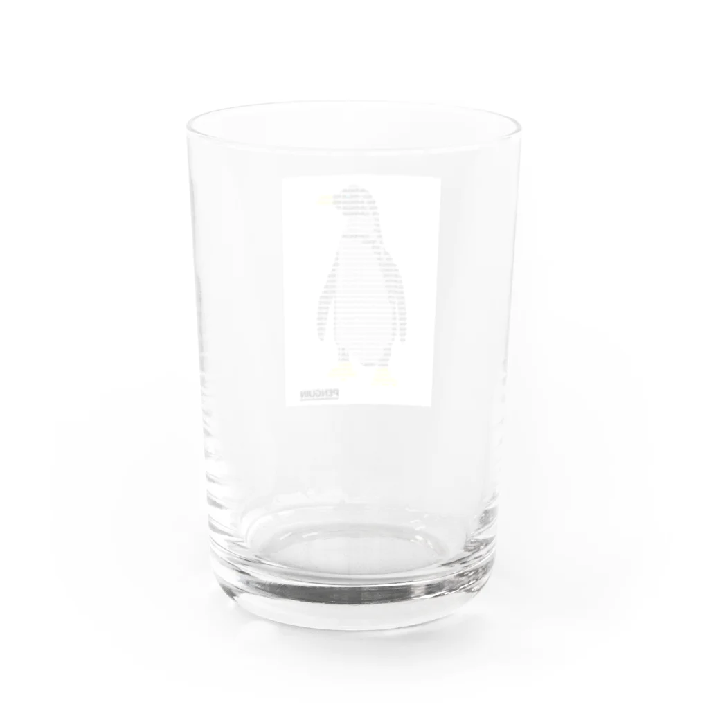 ためしにのモジデペンギン Water Glass :back