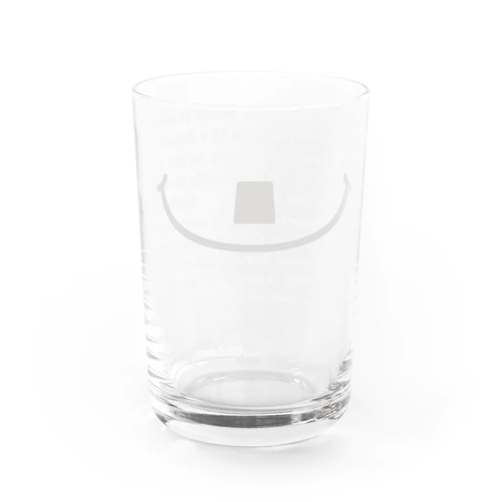 キッズモード某のちょびヒゲSMILE Water Glass :back