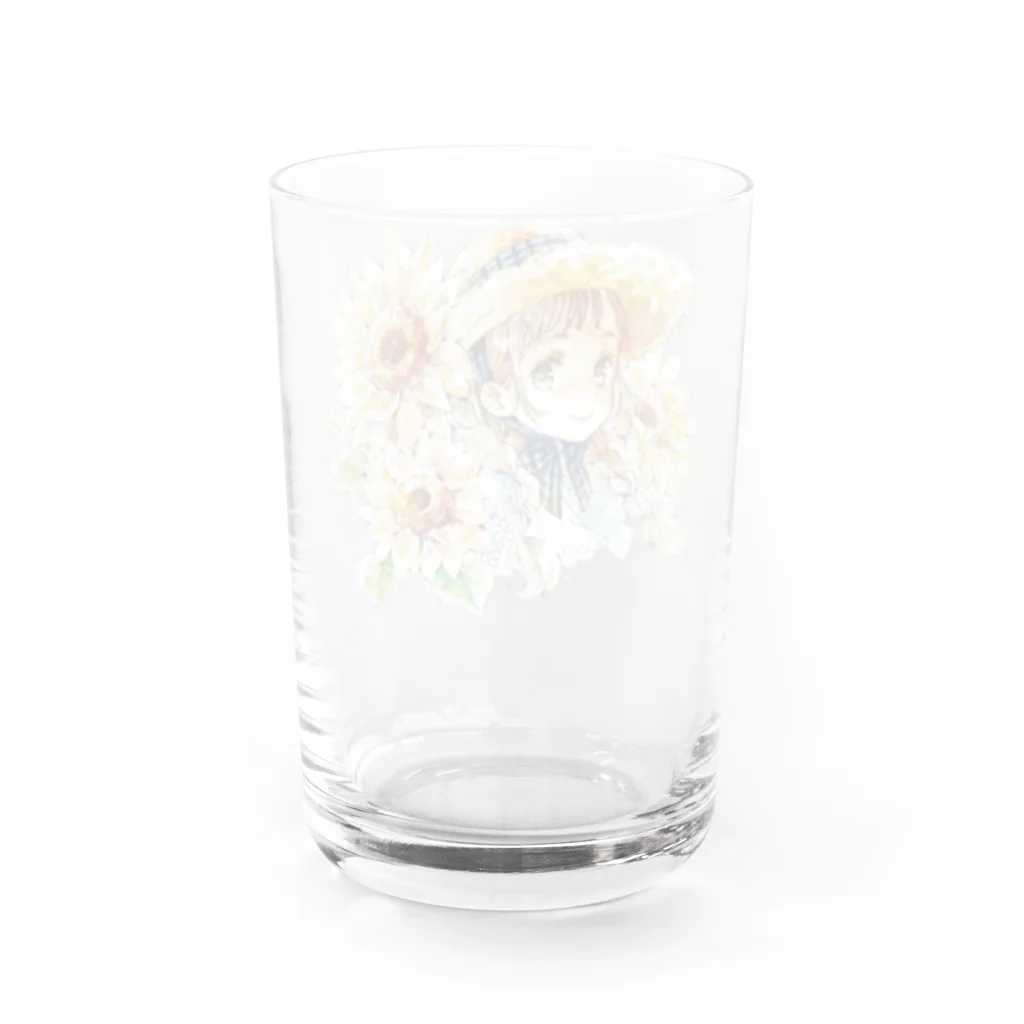 小夏一花のひまわりグラス Water Glass :back