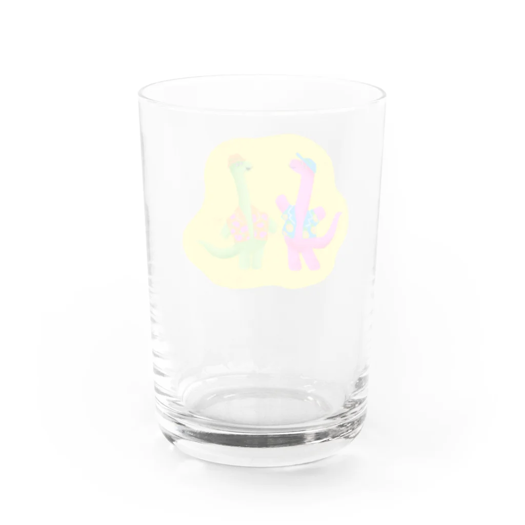 kotomo_eの夏サウルスたち Water Glass :back