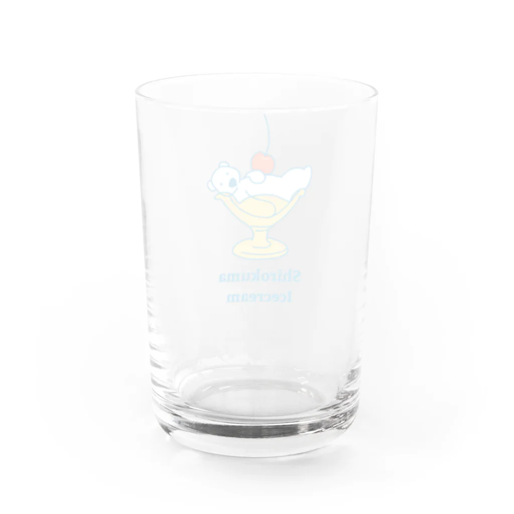 レトロサウナのしろくまアイス Water Glass :back