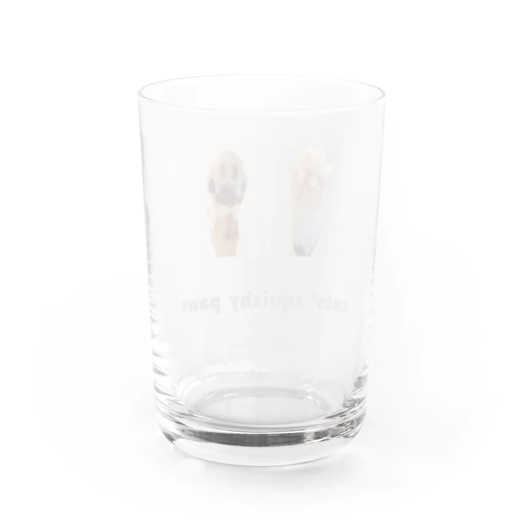 ララビビにゃんSHOPのリアルもふもふ肉球 Water Glass :back