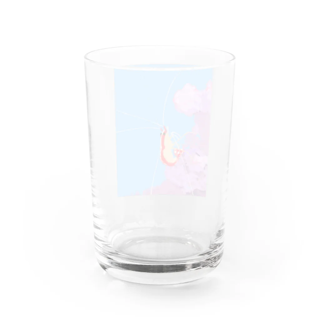 穂純の尻尾を掃除するえび Water Glass :back