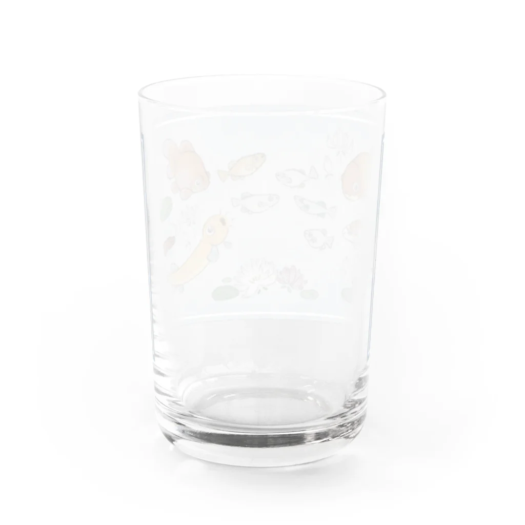 ねこてぃぶの仲良しお魚シリーズとお花 Water Glass :back