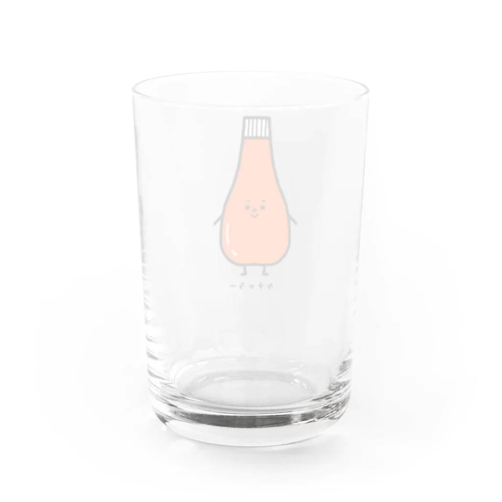 もちぱっちのケチャラーさんとマヨラーさん Water Glass :back