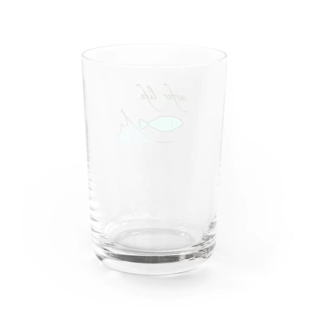 ゆるちゃん△のsurfer Life Water Glass :back