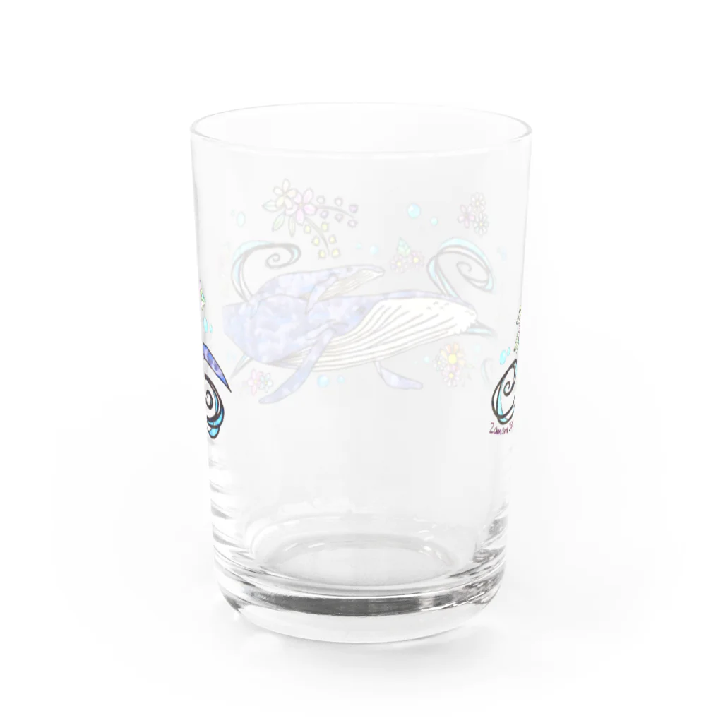 Aquagirl Zamami のZamami クジラ親子 Water Glass :back