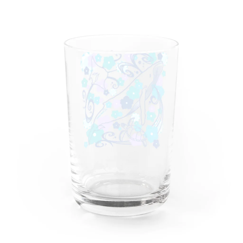 Aquagirl Zamami のZamami サマーシーフラワー Water Glass :back