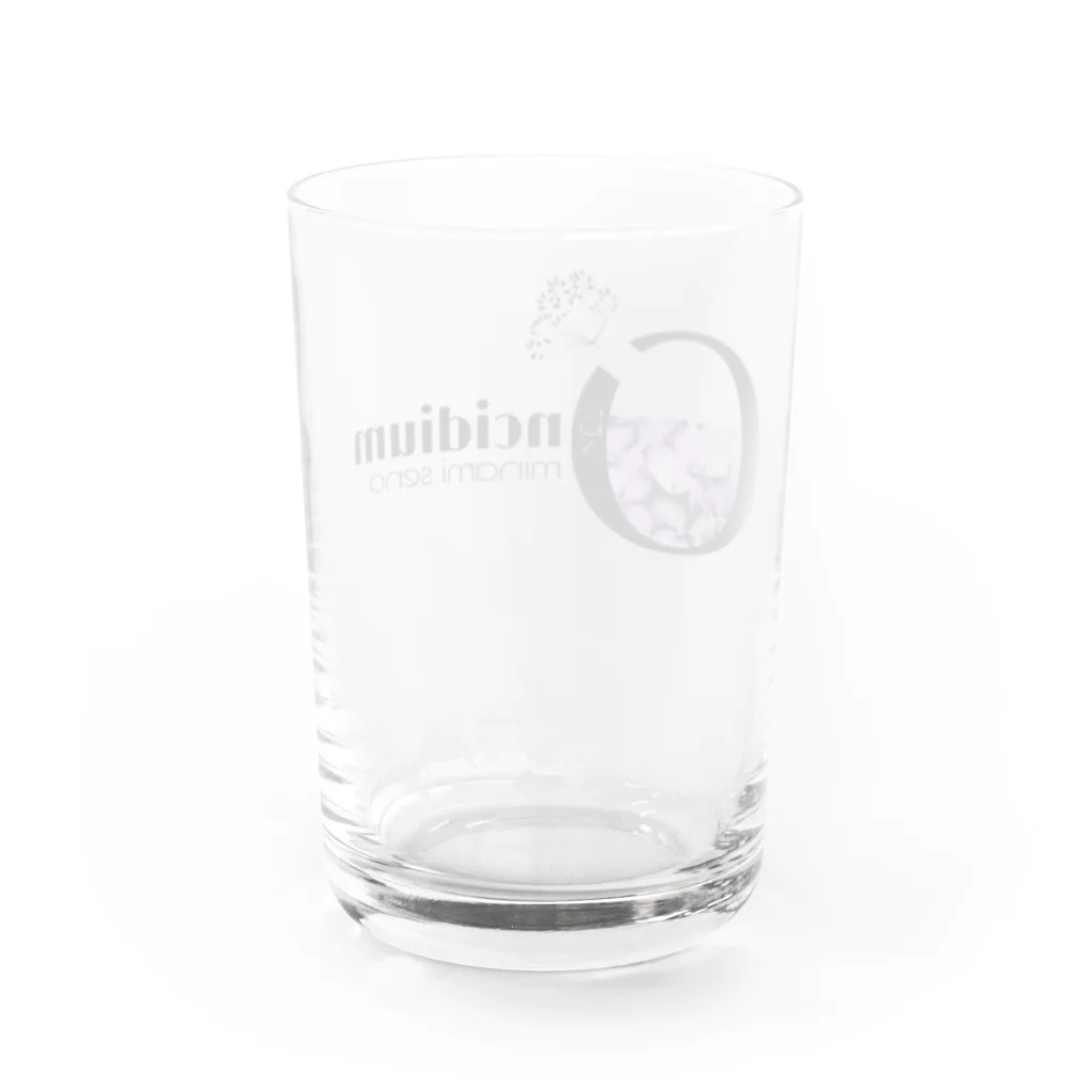 Oncidium  by minamisenaのLOGO 紫陽花 Water Glass :back