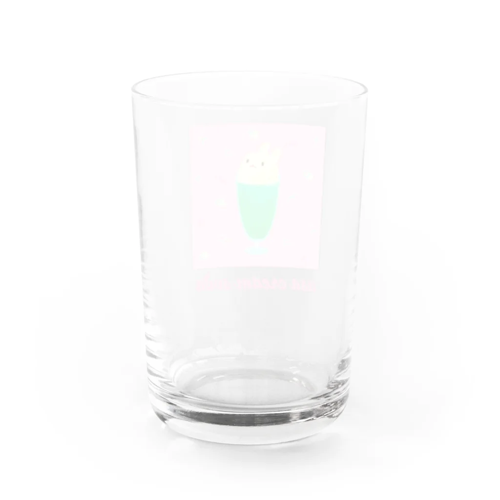 USAGI DESIGN -emi-のうさクリームソーダ Water Glass :back