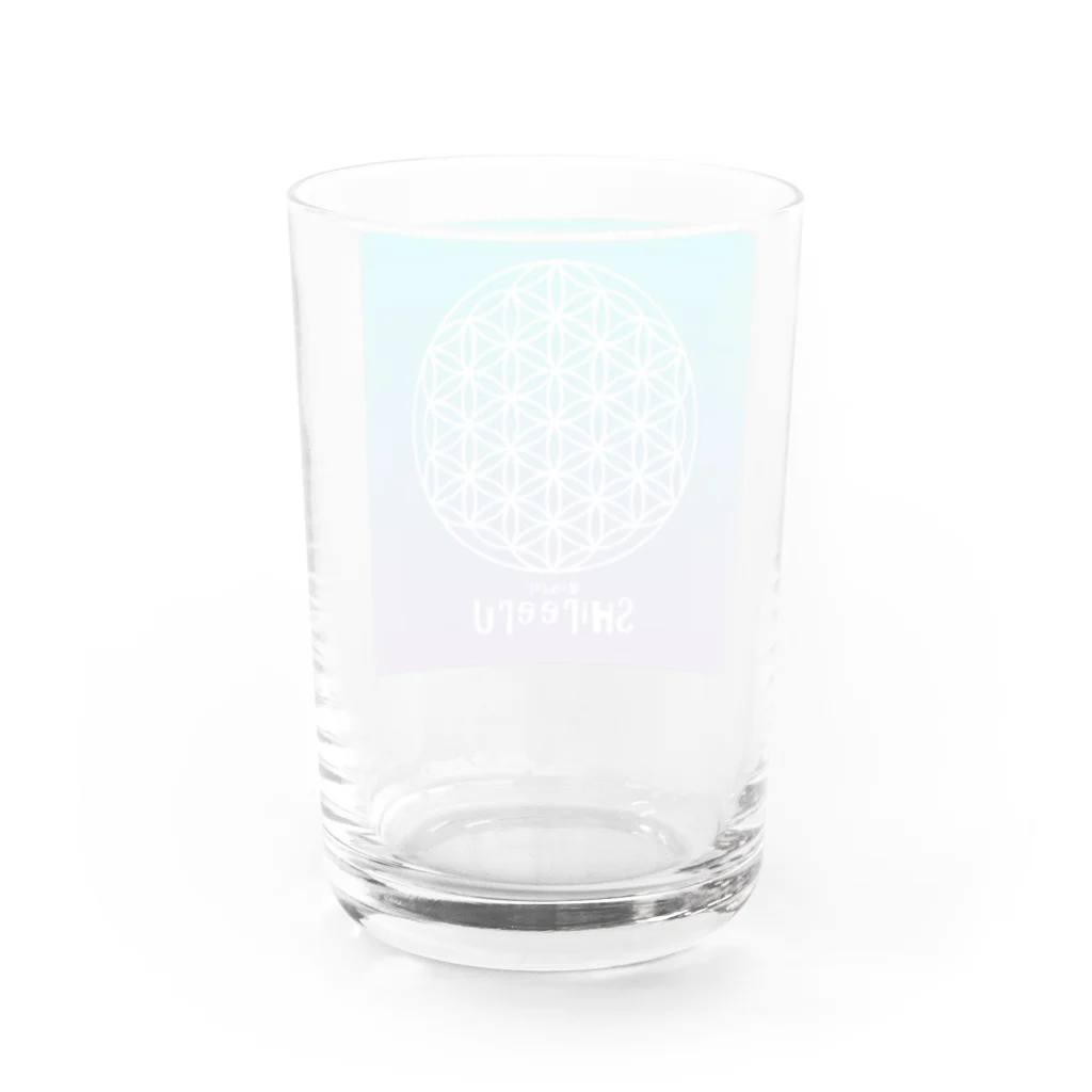 ワンダーシレールのワンダーシレール フラワーオブライフ・グラデーションシリーズ（グリーンパープル） Water Glass :back