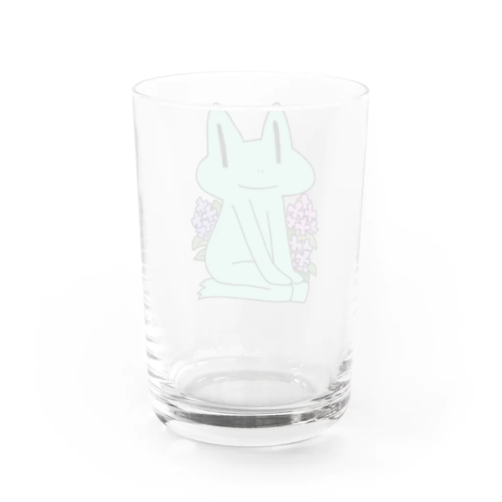 あおがえる。の正座待機のカエルさん Water Glass :back