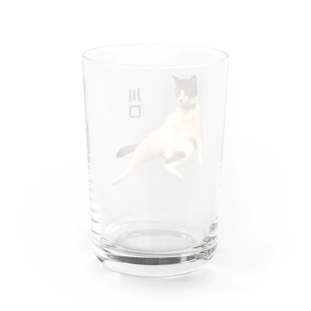 猫カフェ ぶぅたんグッズショップの川口のおっさん Water Glass :back