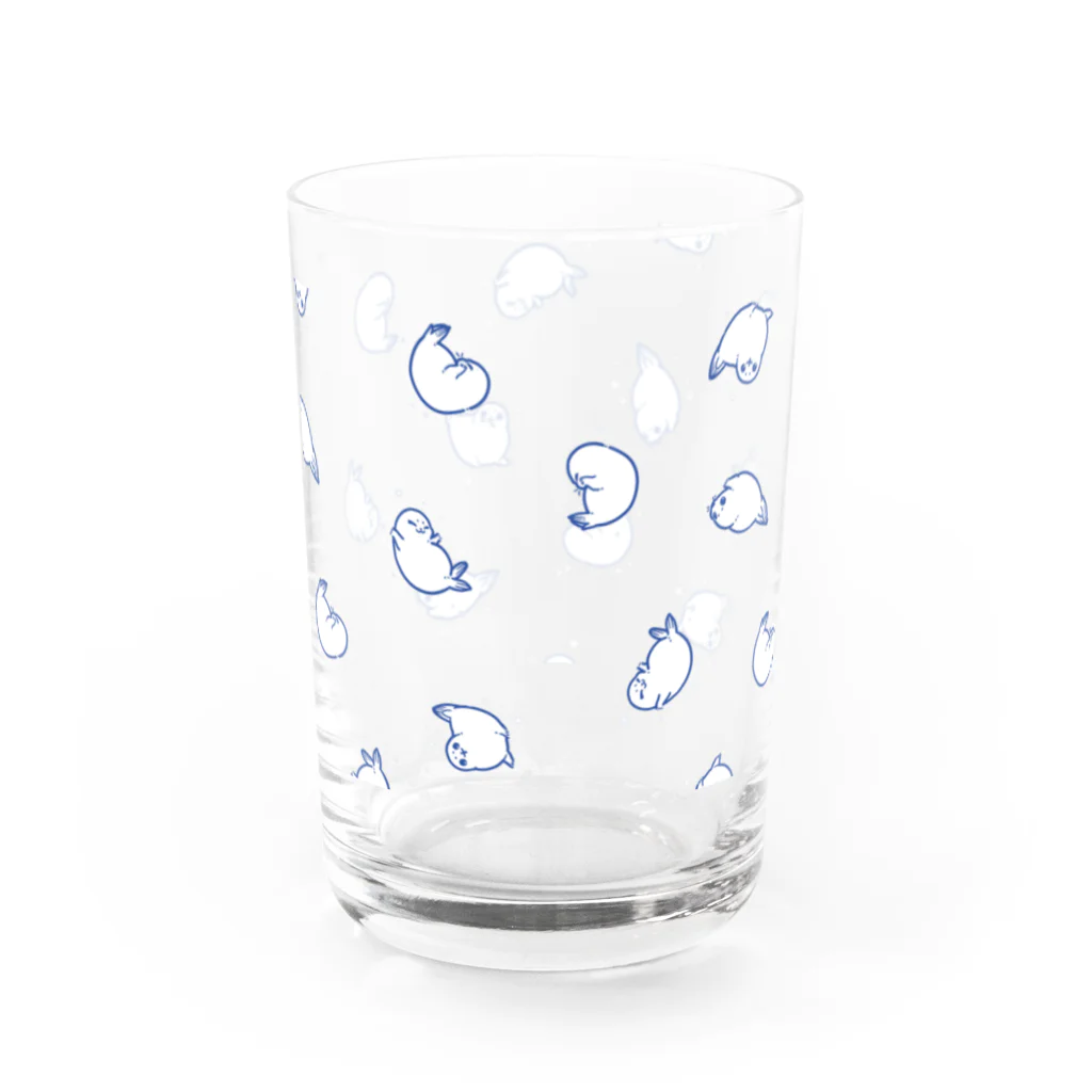 BARE FEET/猫田博人の超架空アザラシ・ブルー Water Glass :back