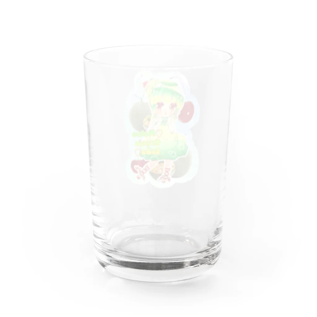 Halloween♡townのメロンクリームソーダ擬人化ちゃん Water Glass :back
