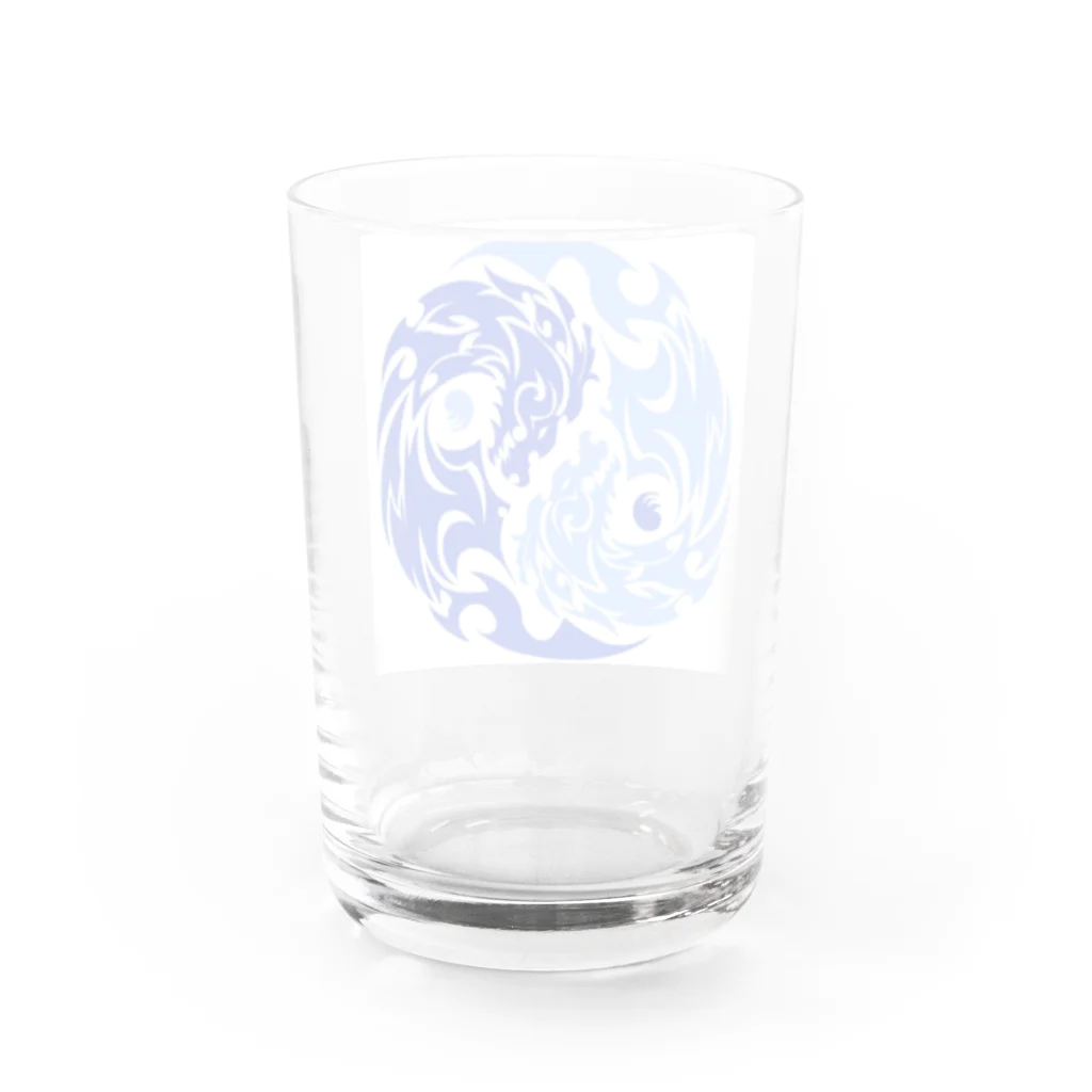 【公式】東京陰陽塾の【公式】東京陰陽塾代表陰陽師・野口の式神『龍』モチーフのグッズ Water Glass :back