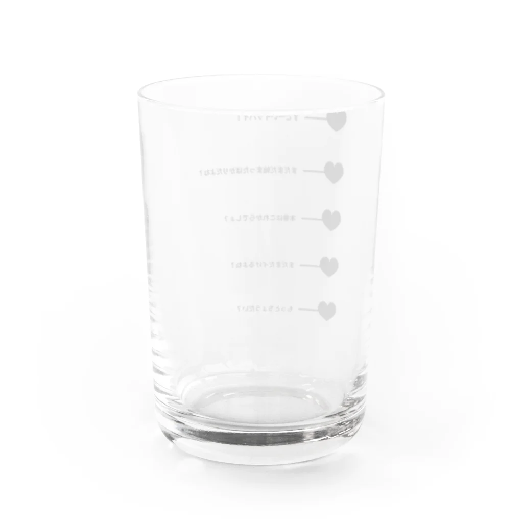 りりすのらくがきちょうのちょっとセクシーに感じるグラス Water Glass :back