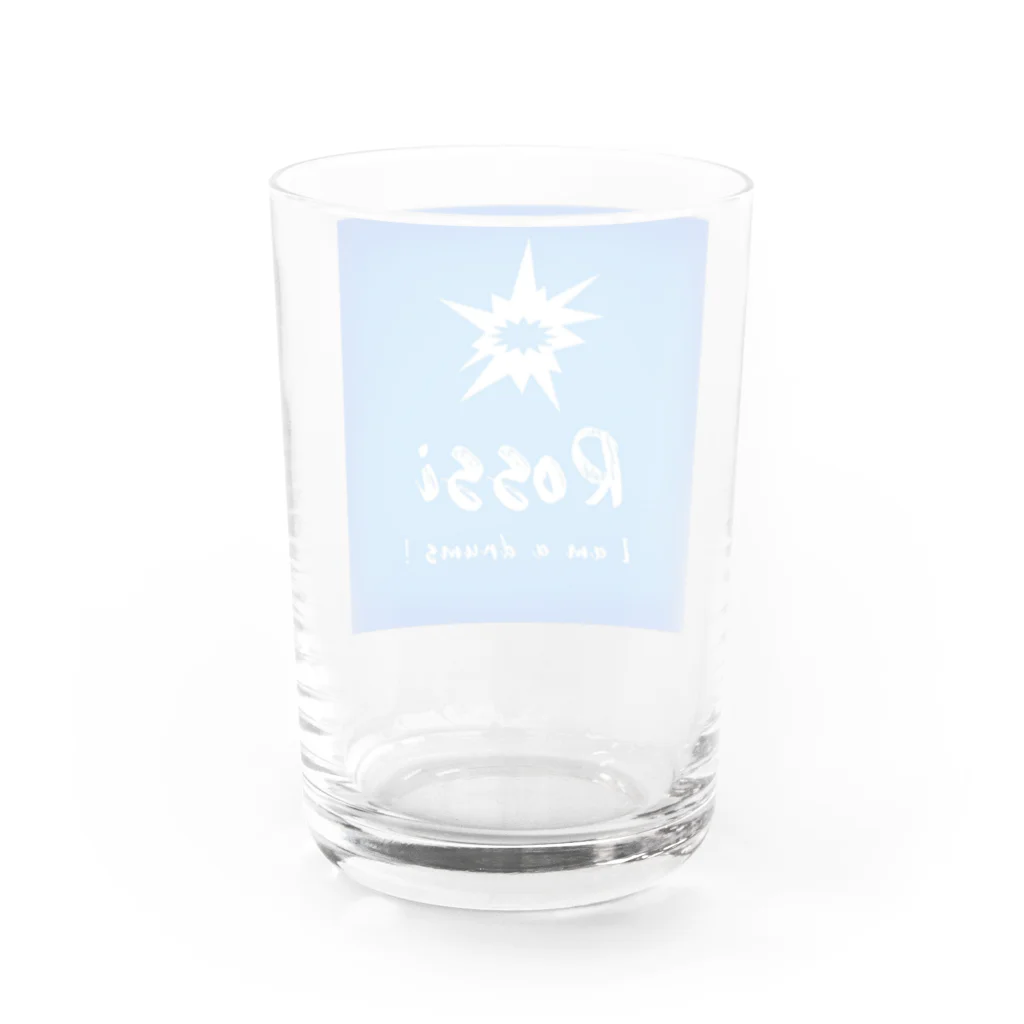SHOP 64のRossiロゴ青 Water Glass :back