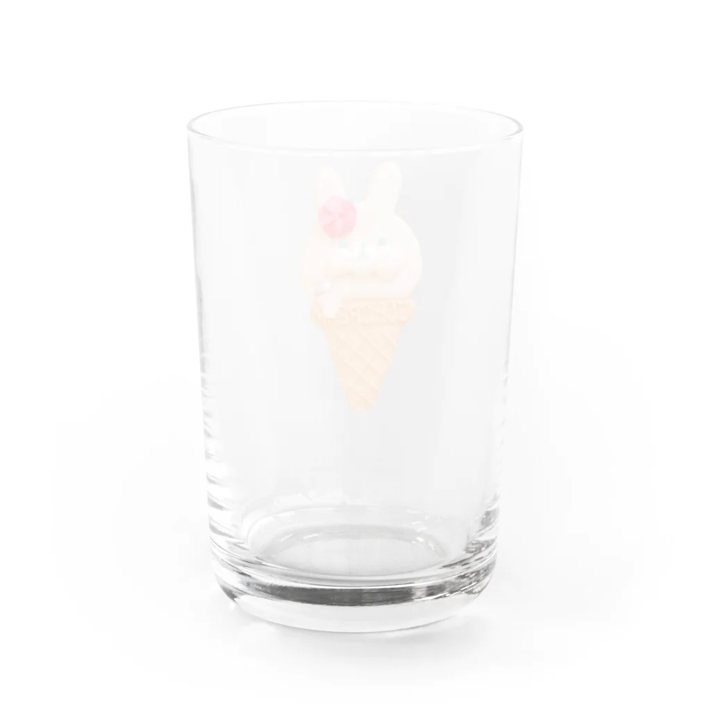 3:biscuit~スリービスケット~のうさちゃんアイス（いちご） Water Glass :back