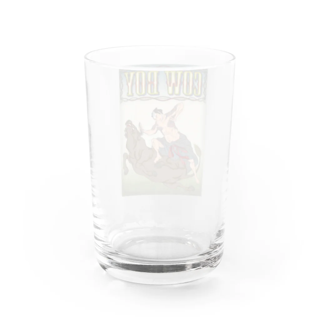 nidan-illustrationの"cow boy"(武者絵) #1 Water Glass :back