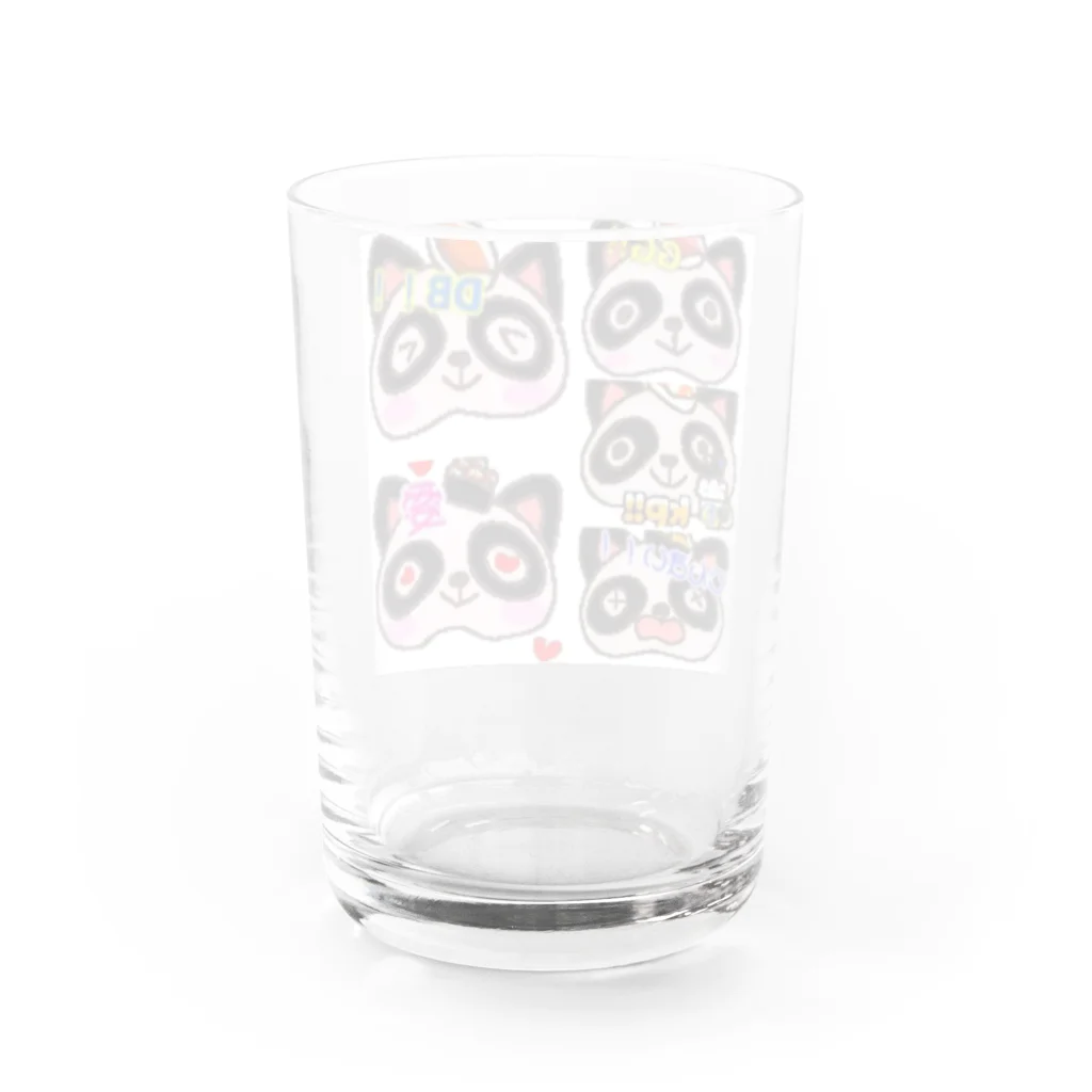 むっつんtwitchSHOPのむっつんアライグマスタンプグラス Water Glass :back