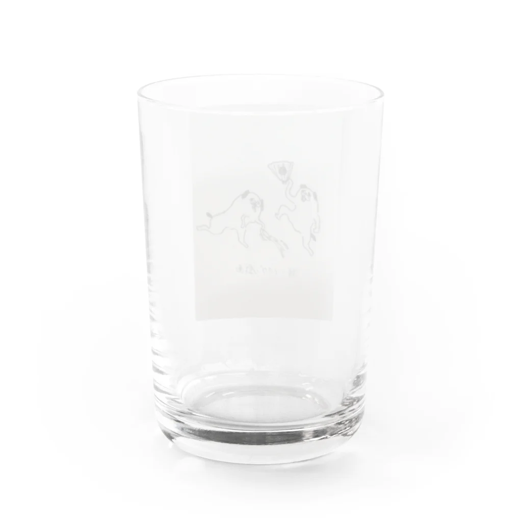 pigeonlyの超･パグ戯画 Water Glass :back