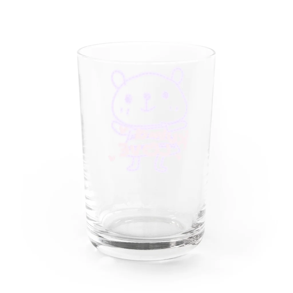 ワックマちゃんのわっくま　くまラブ Water Glass :back