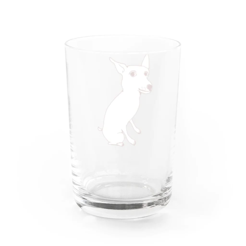 NIKORASU GOのミニピンデザイン「お座り中」（Tシャツ・パーカー・グッズ・ETC） グラス反対面