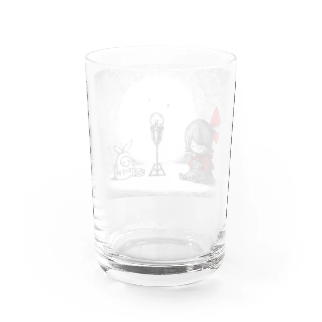 やたらのヒノ&もにもにスケルトン Water Glass :back