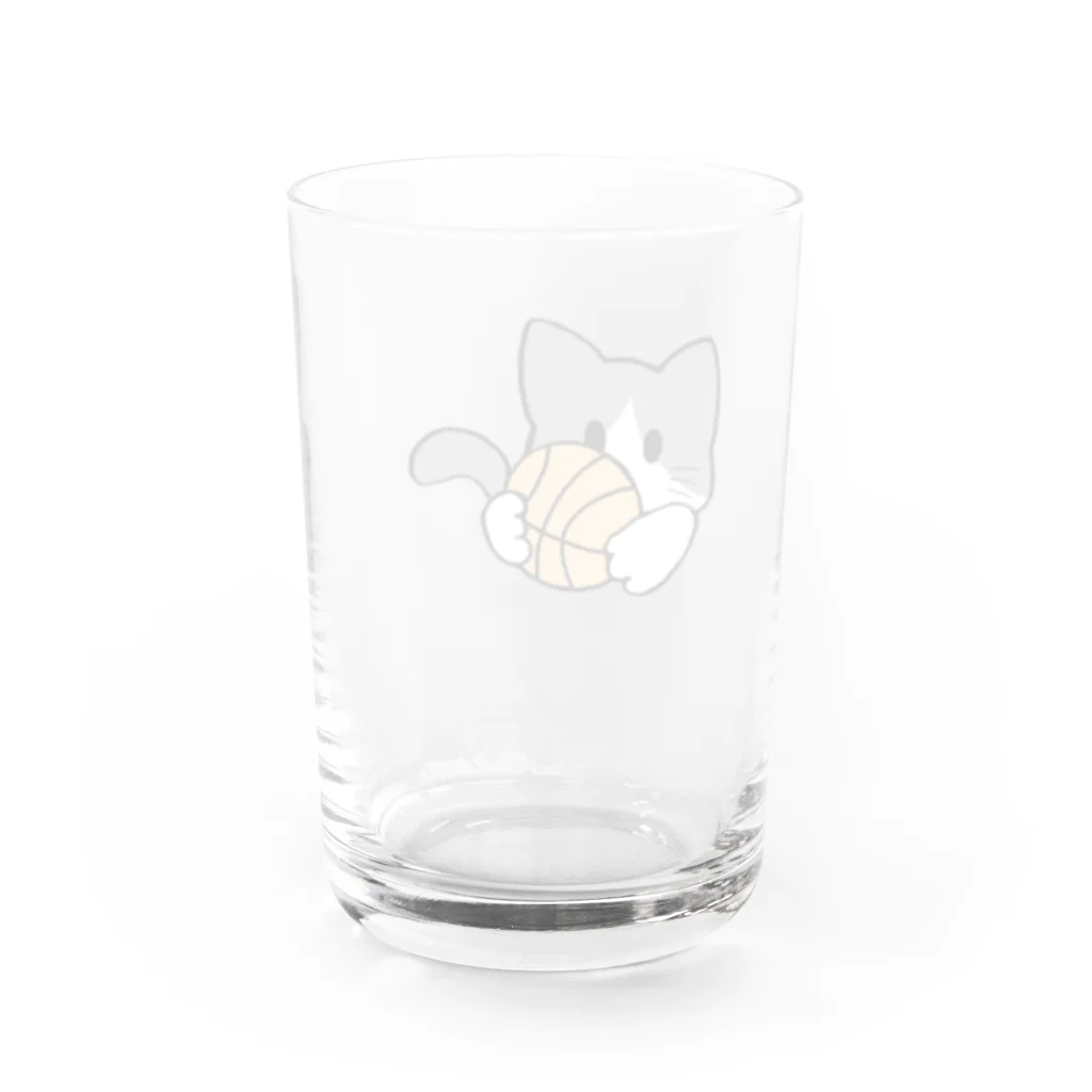 グリヴェール森の雑貨のねこ【灰/白】 Water Glass :back