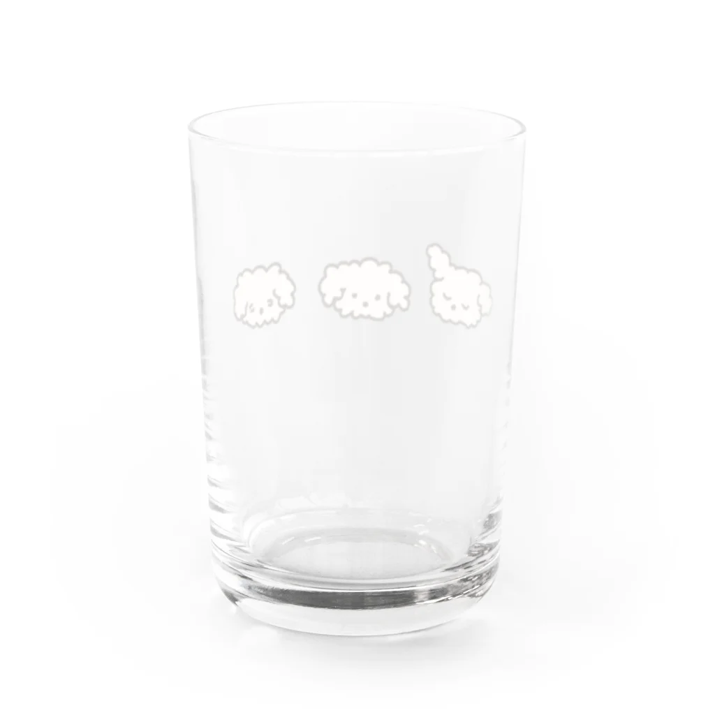 自由のふわふわいぬ Water Glass :back