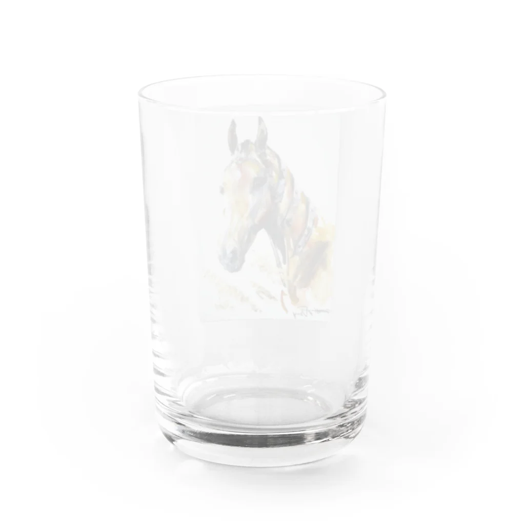 永久凍土の国の白夜の黄金の馬２０２１ Water Glass :back