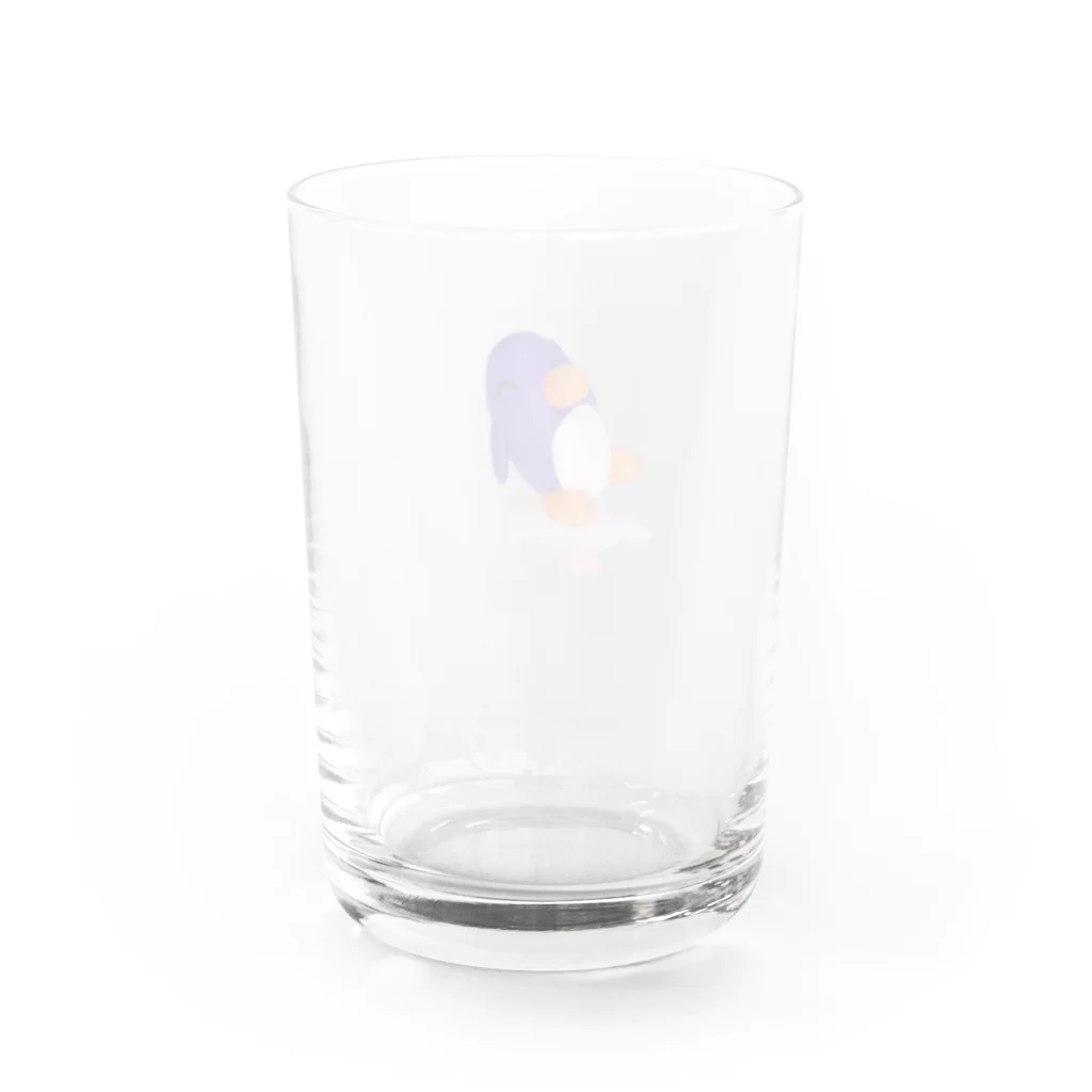 ペンギンマートの３Dペンギン(浮遊) Water Glass :back