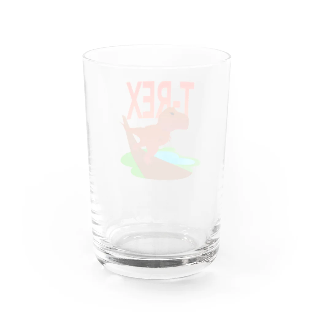 🕷Ame-shop🦇のT-REX（原色バージョン） Water Glass :back