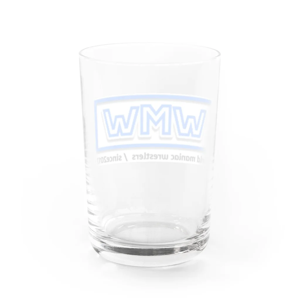 マスクド・ニシオカの新生wMwロゴ Water Glass :back