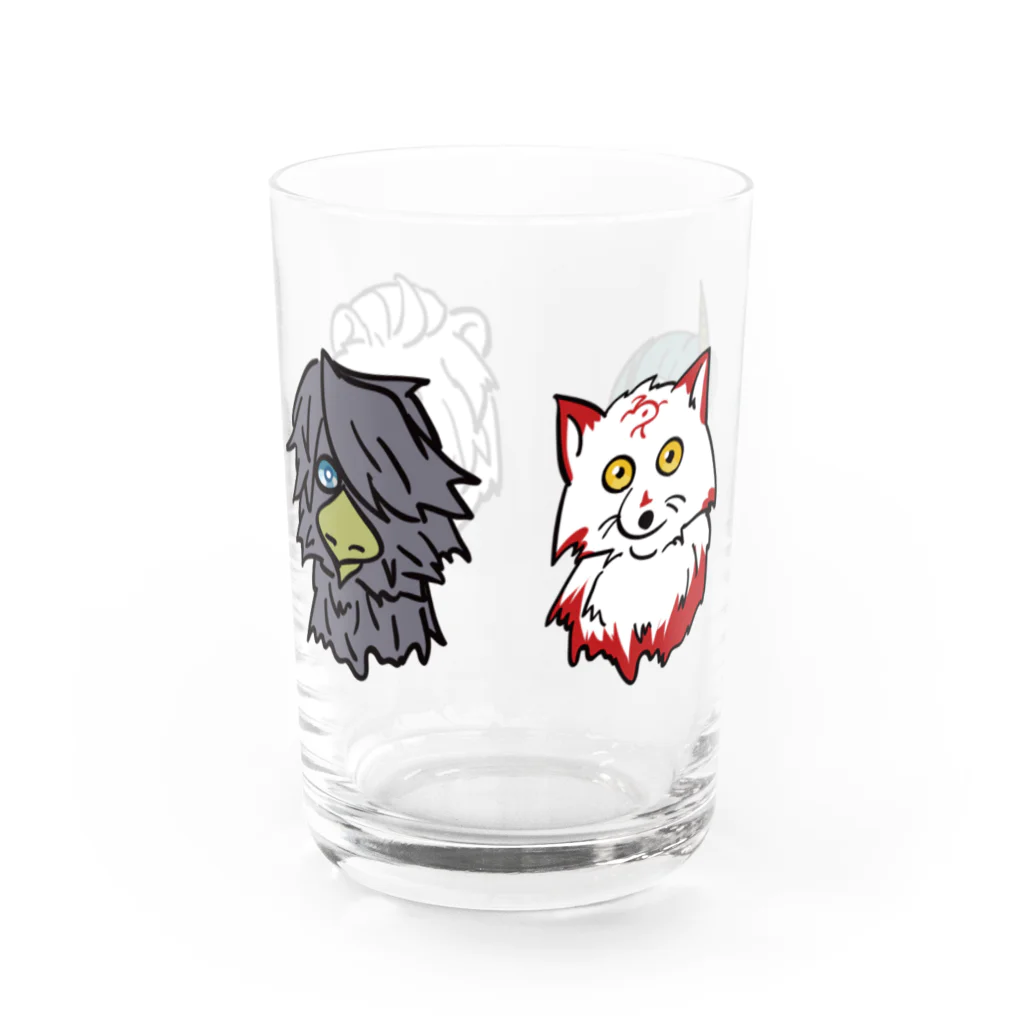 暘 弥涼の「神ノ禍」ケモケモず Water Glass :back