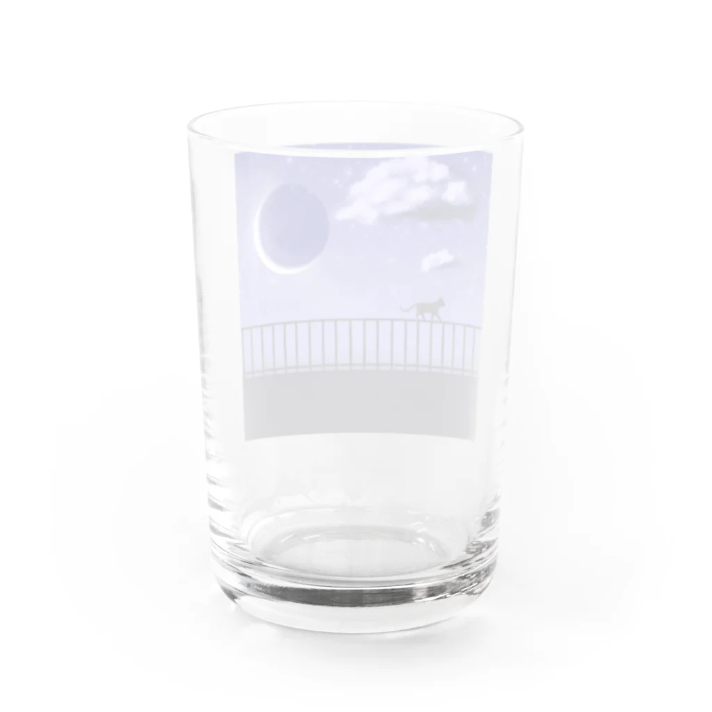 ひはせの夜月と黒猫と。 Water Glass :back