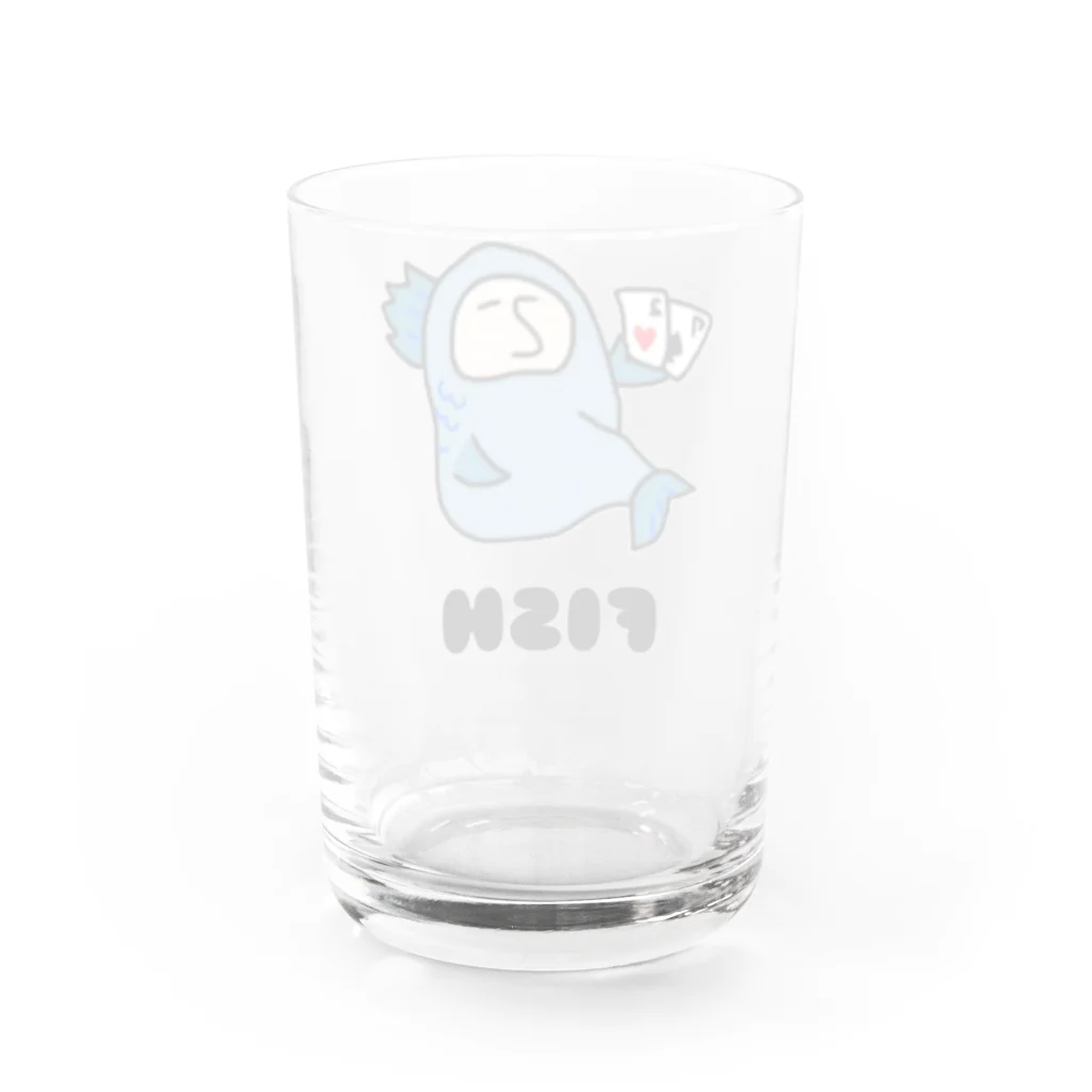 ちむのポーカーグッズのフィッシュ君 Water Glass :back