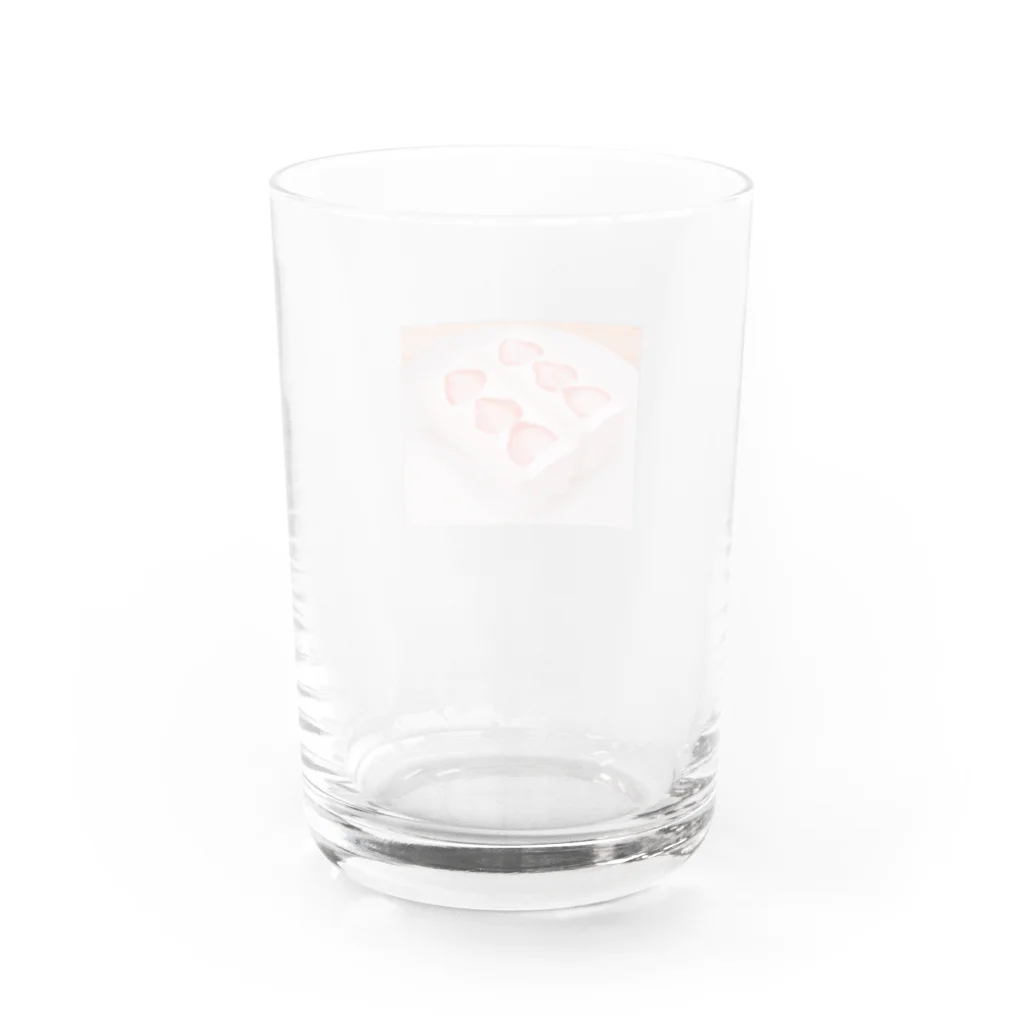 癒しショップのショートケーキ Water Glass :back