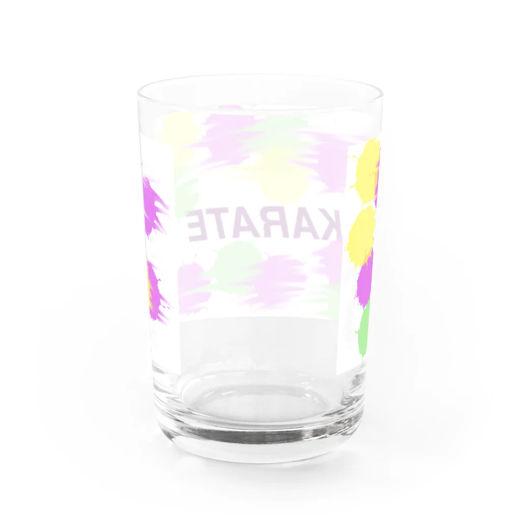 空手好きのチコの空手ドットKARATE Water Glass :back