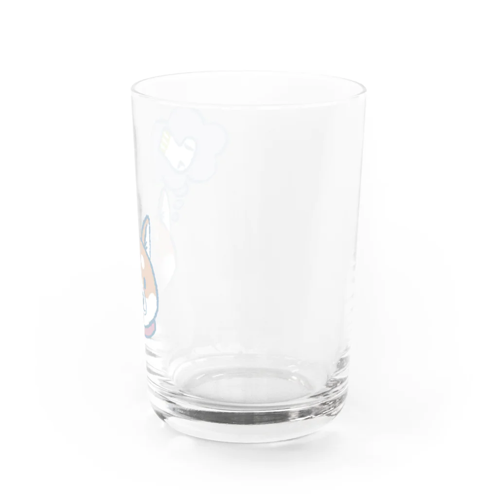 Module SUZURI店のイヌちゃんグラス thinking Water Glass :back